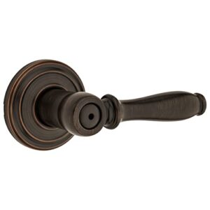 kwikset 97300-648 ashfield bed/bath lever in venetian bronze