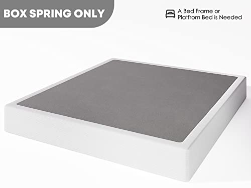 RLDVAY Box-Spring-Queen, 9 inch Metal Queen Box Spring Only, Heavy Duty Queen Size Box Spring with Fabric Cover, Easy Assembly, Non Slip, Noise Free