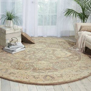 nourison jaipur taupe rectangle area rug, 5-feet 6-inches by 8-feet 6-inches (5’6″ x 8’6″)