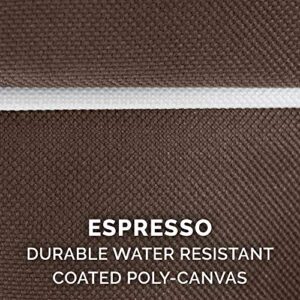 Furhaven Replacement Dog Bed Cover Water-Resistant Indoor/Outdoor Solid Polycanvas Mattress, Washable - Espresso, Small