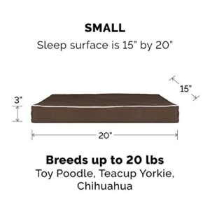 Furhaven Replacement Dog Bed Cover Water-Resistant Indoor/Outdoor Solid Polycanvas Mattress, Washable - Espresso, Small