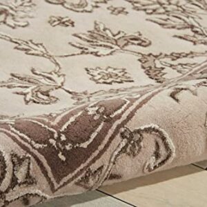 Nourison Regal Taupe Rectangle Area Rug, 8-Feet 6-Inches by 11-Feet 6-Inches (8'6" x 11'6")