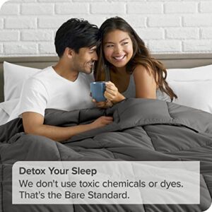 Bare Home Comforter Set - Queen Size - Ultra-Soft - Goose Down Alternative - Premium 1800 Series - All Season Warmth (Queen, Grey)