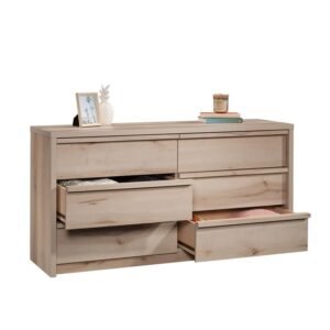 Sauder Harvey Park 6-Drawer Bedroom Dresser in Pacific Maple, Pacific Maple Finish