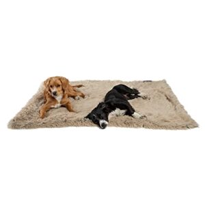 best friends by sheri calming shag fur pet throw blanket, taupe, 40″x50″