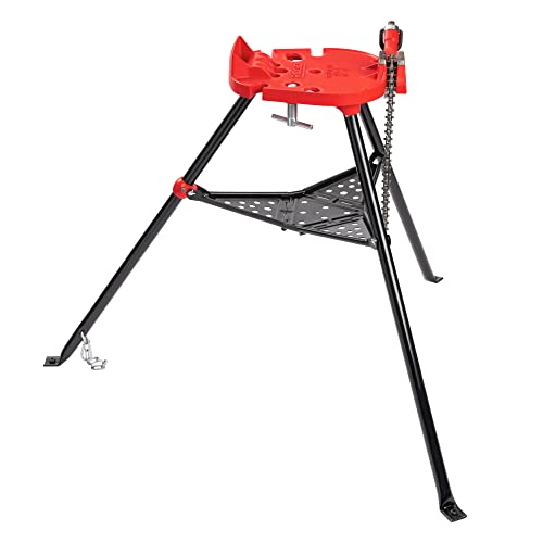 RIDGID 36273 460-6 Portable TRISTAND Chain Vise for 1/8"-6" Pipe, Red/Black