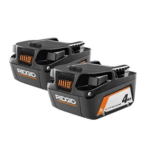 Ridgid 18-Volt Lithium-Ion Dual Port Sequential Charger Kit with (2) 4.0 Ah Batteries and (2) 2.0 Ah Batteries