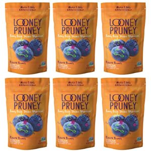looney pruney pitted dried prunes for the entire family | always california-grown | kosher | no added sugar & no preservatives (6 pack)