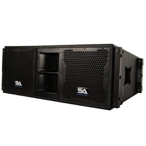 Seismic Audio - SALA-210-PKG1 - Four Passive 2x10 Line Array Speakers with Dual Compression Drivers - PA/DJ Band Live Sound