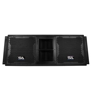 Seismic Audio - SALA-210-PKG1 - Four Passive 2x10 Line Array Speakers with Dual Compression Drivers - PA/DJ Band Live Sound