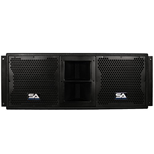 Seismic Audio - SALA-210-PKG1 - Four Passive 2x10 Line Array Speakers with Dual Compression Drivers - PA/DJ Band Live Sound