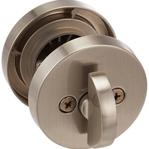 Kwikset 158 Round Single Cylinder Deadbolt featuring SmartKey in Satin Nickel