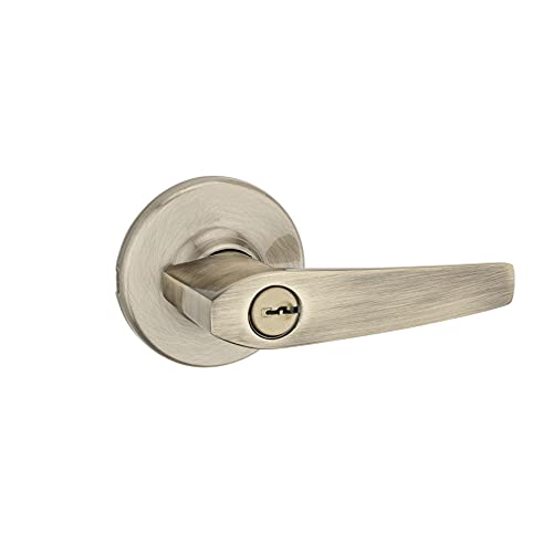 Kwikset 94050-624 Delta Keyed Entry Lever, Antique Brass