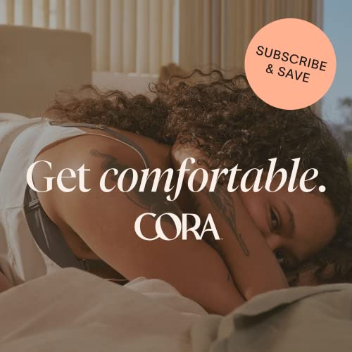 Cora Organic Applicator Tampons | Regular/Super Absorbency | 100% Cotton Core, Unscented, BPA-Free Compact Applicator | Leak Protection, Easy Insertion, Non-Toxic | 36 Tampons