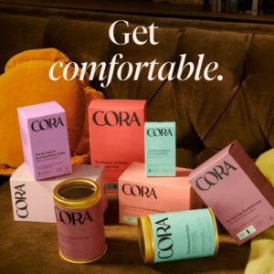 Cora Organic Applicator Tampons | Regular/Super Absorbency | 100% Cotton Core, Unscented, BPA-Free Compact Applicator | Leak Protection, Easy Insertion, Non-Toxic | 36 Tampons