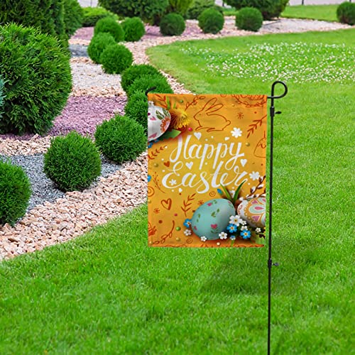 My Little Nest Seasonal Garden Flag Happy Easter Eggs and Flowers Double Sided Vertical Garden Flags for Home Yard Holiday Flag Outdoor Decoration Farmhouse Banner 28"x40"