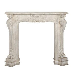 Creative Co-Op Decorative Wood Fireplace Mantel With Distressed Finish, White