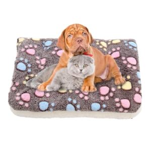 cat blankets for indoor cats, heated cat beds, ultra soft pet bed calming blanket for bed mat, premium flannel cloth self-warming pet cushion pad for cats dogs, cozy flat fluffy sleeping mat