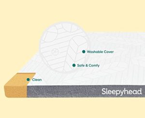 sleepyhead 3-inch queen mattress topper – copper-infused memory foam with washable cover – bedroom essential (queen, 3” copper topper)