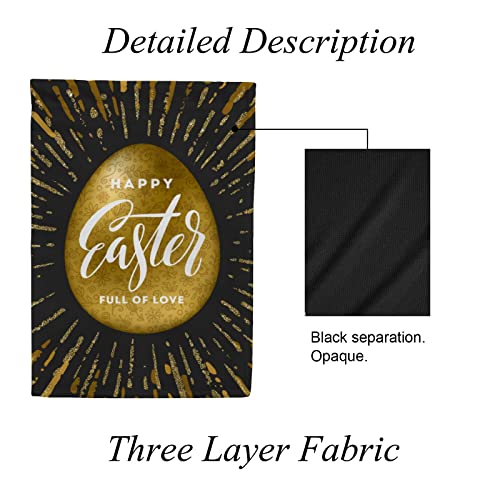 My Little Nest Seasonal Garden Flag Happy Easter Golden Egg Double Sided Vertical Garden Flags for Home Yard Holiday Flag Outdoor Decoration Farmhouse Banner 28"x40"