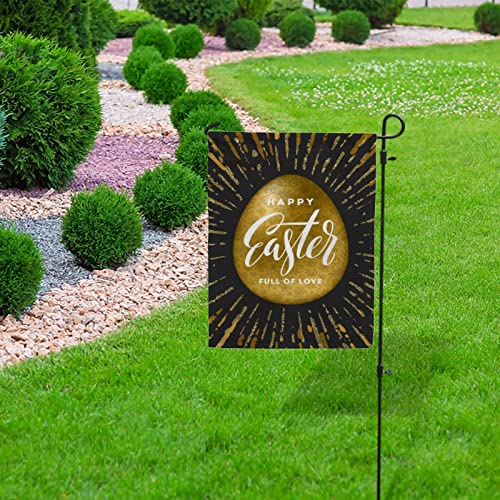 My Little Nest Seasonal Garden Flag Happy Easter Golden Egg Double Sided Vertical Garden Flags for Home Yard Holiday Flag Outdoor Decoration Farmhouse Banner 28"x40"