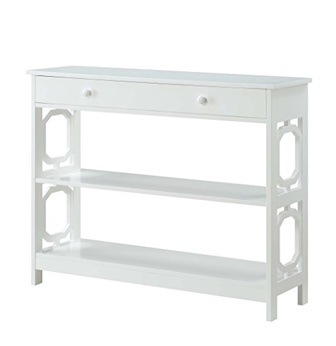 Convenience Concepts Omega 1 Drawer Console Table, White