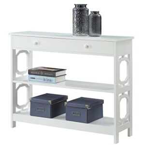 Convenience Concepts Omega 1 Drawer Console Table, White