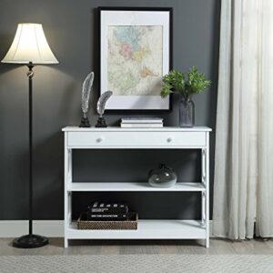 Convenience Concepts Omega 1 Drawer Console Table, White