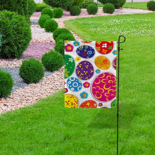 My Little Nest Seasonal Garden Flag Colorful Easter Egg Double Sided Vertical Garden Flags for Home Yard Holiday Flag Outdoor Decoration Farmhouse Banner 28"x40"