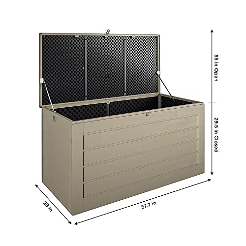 Cosco Outdoor Living 88180BTN1E Cosco Outdoor Patio, Extra Large, 180 Gallons, Tan Deck Storage Box