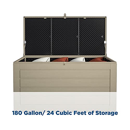 Cosco Outdoor Living 88180BTN1E Cosco Outdoor Patio, Extra Large, 180 Gallons, Tan Deck Storage Box