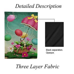 My Little Nest Seasonal Garden Flag Easter Eggs Flowers Basket Double Sided Vertical Garden Flags for Home Yard Holiday Flag Outdoor Decoration Farmhouse Banner 28"x40"