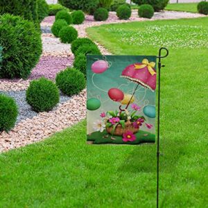 My Little Nest Seasonal Garden Flag Easter Eggs Flowers Basket Double Sided Vertical Garden Flags for Home Yard Holiday Flag Outdoor Decoration Farmhouse Banner 28"x40"