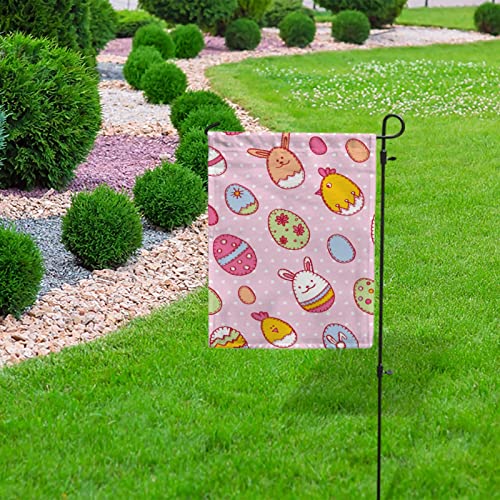 My Little Nest Seasonal Garden Flag Happy Easter Eggs Rabbits Chickens Double Sided Vertical Garden Flags for Home Yard Holiday Flag Outdoor Decoration Farmhouse Banner 28"x40"