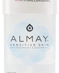 Almay Sensitive skin Clear Gel, Anti-Perspirant & Deodorant, Fragrance Free, 2.25-Ounce Stick (Pack of 2)