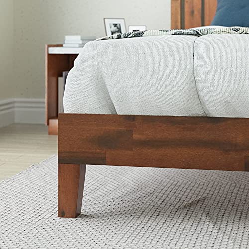 ZINUS Vivek Deluxe Wood Platform Bed Frame with Headboard / Wood Slat Support / No Box Spring Needed / Easy Assembly, Queen
