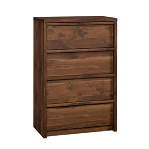 sauder harvey park 4-drawer chest, grand walnut finish