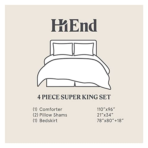 Paseo Road by HiEnd Accents | Ruidoso Western Bedding 4 Piece Super King Comforter Set, Aztec Southwestern Pattern, Rustic Cabin Theme Bed Set, Warm Comforter Set with Bed Skirt and Pillow Shams