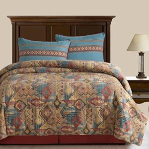 Paseo Road by HiEnd Accents | Ruidoso Western Bedding 4 Piece Super King Comforter Set, Aztec Southwestern Pattern, Rustic Cabin Theme Bed Set, Warm Comforter Set with Bed Skirt and Pillow Shams