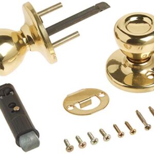 Kwikset 92001-519 Mobile Home Hall & Closet Door Knob in Polished Brass