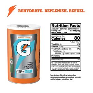 Gatorade Thirst Quencher Powder, Frost Glacier Freeze, 76.5 Ounce, Pack of 1