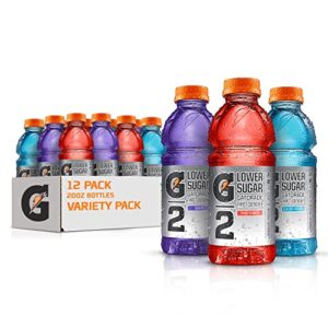 gatorade g2 thirst quencher variety pack, 20 ounce bottles (pack of 12)