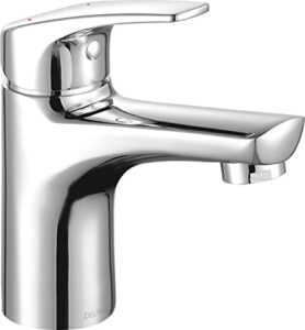 delta faucet modern single hole bathroom faucet, single handle bathroom faucet chrome, bathroom sink faucet, drain assembly, chrome 534lf-hgm-pp