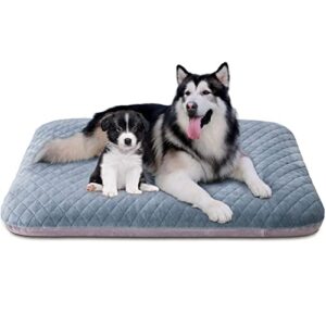 hero dog extra large dog bed for extra large dogs, 47-inch jumbo super soft orthopedic dog bed with non slip bottom – washable pet sleeping beds with removable cover, blue grey xl