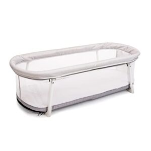 baby delight snuggle nest bassinet | portable baby bed | for infants 0 – 5 months | driftwood grey