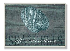 stupell home décor it’s a shore thing seashell rectangle wall plaque, 10 x 0.5 x 15, proudly made in usa