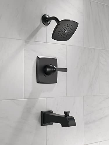 DELTA FAUCET T14464-BL Ashlyn Monitor 14 Series Tub and Shower Trim Tub & Shower, Without Rough, Matte Black