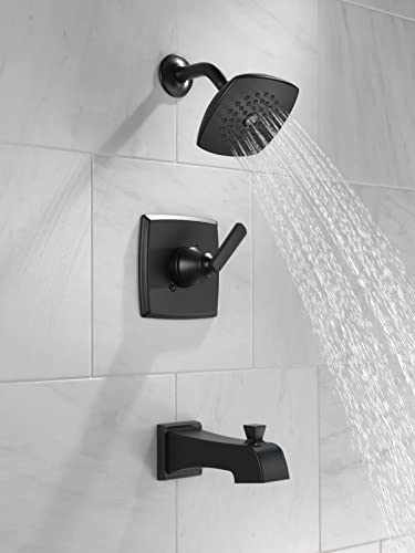 DELTA FAUCET T14464-BL Ashlyn Monitor 14 Series Tub and Shower Trim Tub & Shower, Without Rough, Matte Black