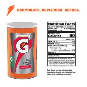 Gatorade Thirst Quencher Powder, Fruit Punch, 76.5 oz Canister