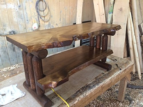 Rustic Log Pine and Cedar Tv Stand Entertainment Center (Honey Pine)